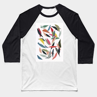 Falling Leaves (White) Baseball T-Shirt